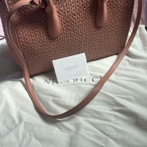 Nina Ricci Youkali Cross Body Bag Pink Leather